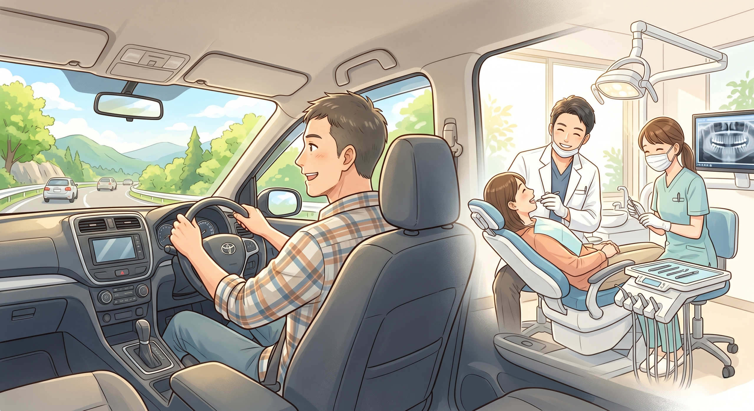 GWのドライブ準備は万全？ 愛車のお手入れと同じように、お口も「出発前メンテナンス」を！