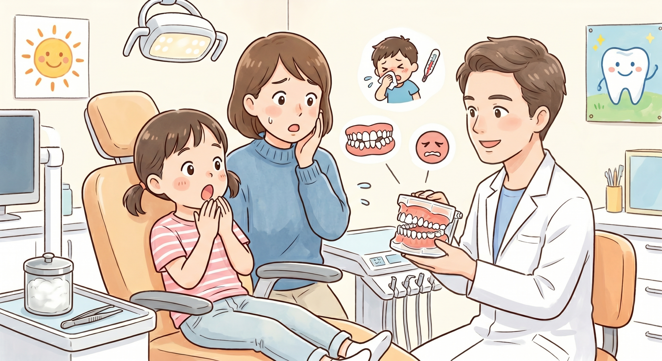 風邪を引きやすい、歯並びが気になる…それ、「お口ポカン（口呼吸）」が原因かもしれません