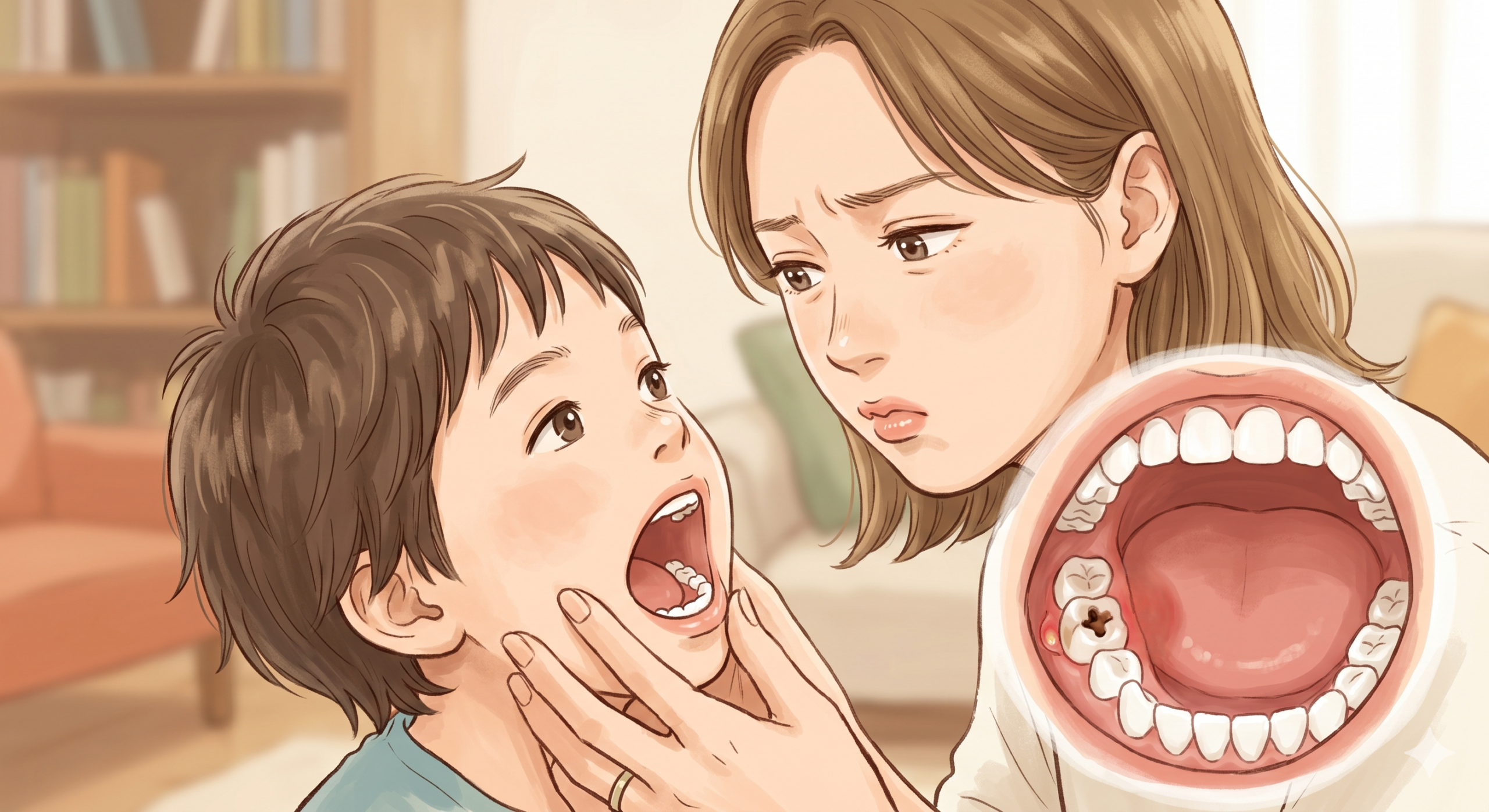 子どもの歯ぐきにニキビ？プクッとした腫れの正体と危険性