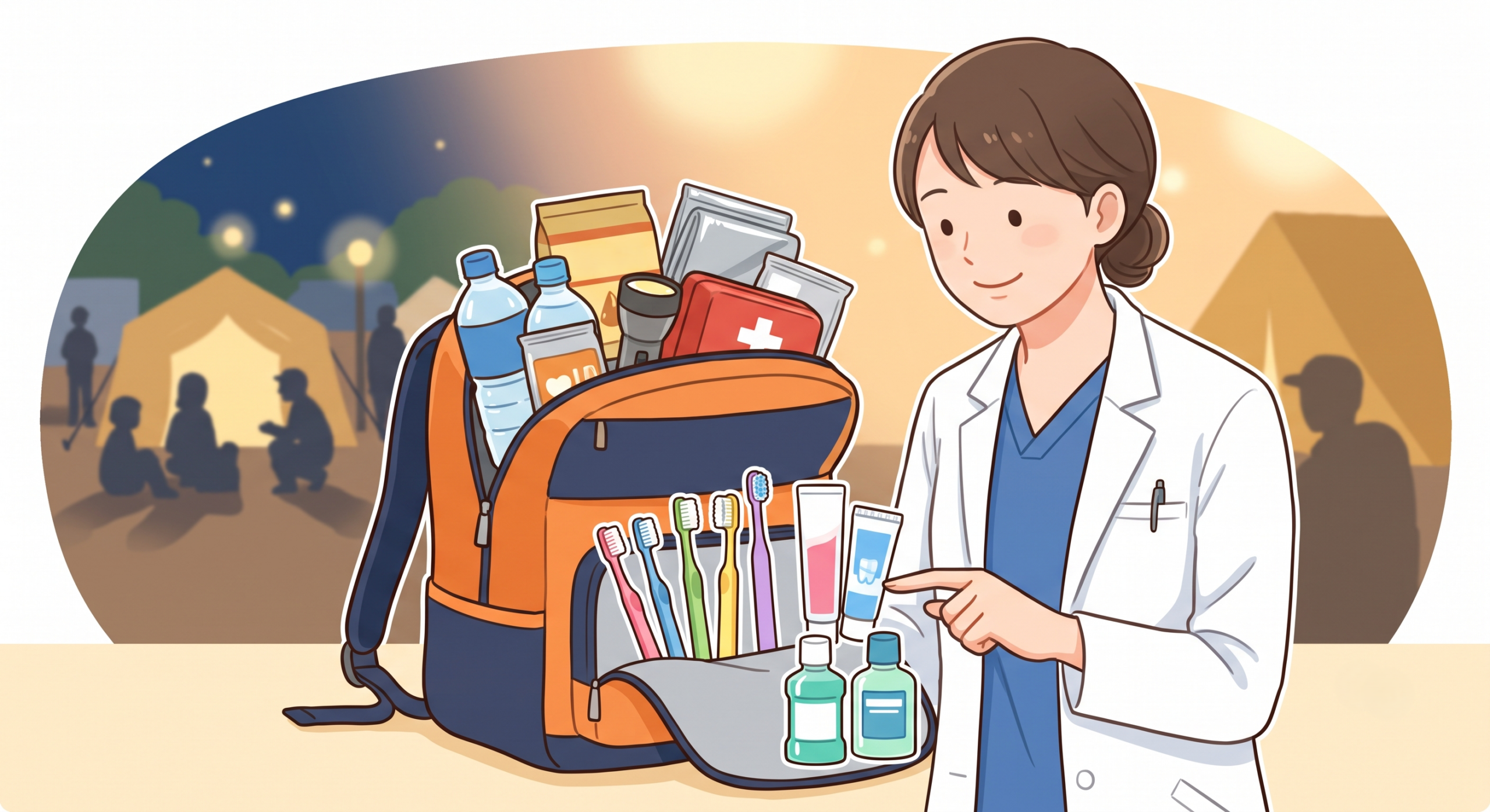 防災リュックに入っていますか？歯科医師が勧める「長期避難まで見据えたお口の防災グッズ」