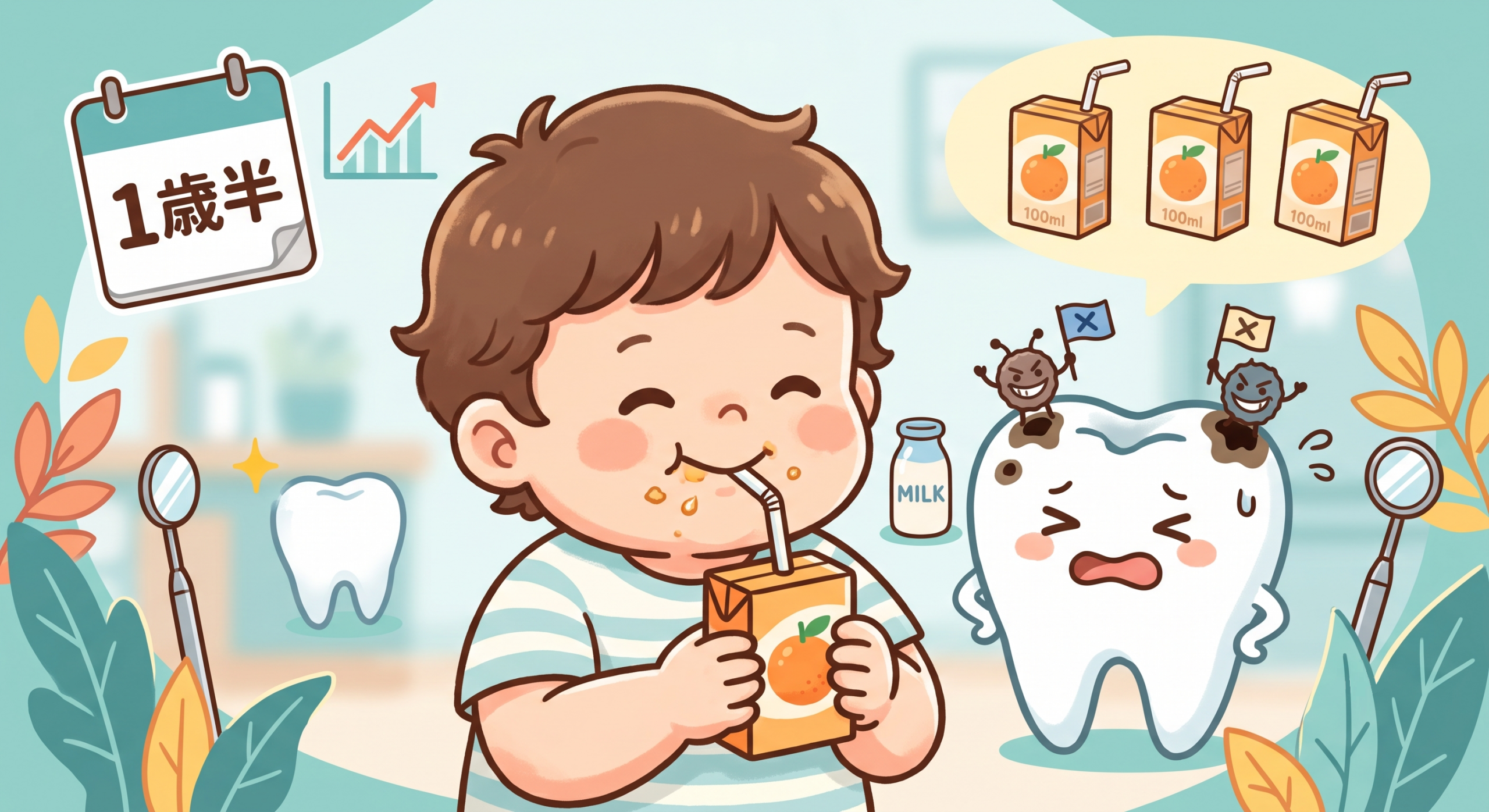 1歳半健診でも話題に！「1日100mlのジュース」が虫歯リスクを高める理由
