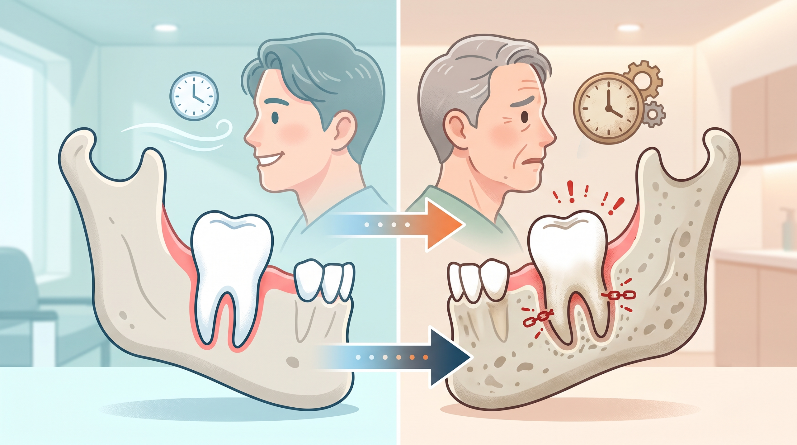 年齢とともに高まるリスク。親知らずの「骨癒着」と抜歯の難易度について
